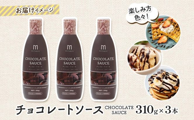  美ノ久 チョコレートソース 310g×3本 チョコレート ソース チョコ クーベルチュール チョコソース デザート アレンジ スイーツ ドリンク トッピング ワッフル パンケーキ チョコレートドリンク お取り寄せ ご当地 送料無料 岐阜県 安八町