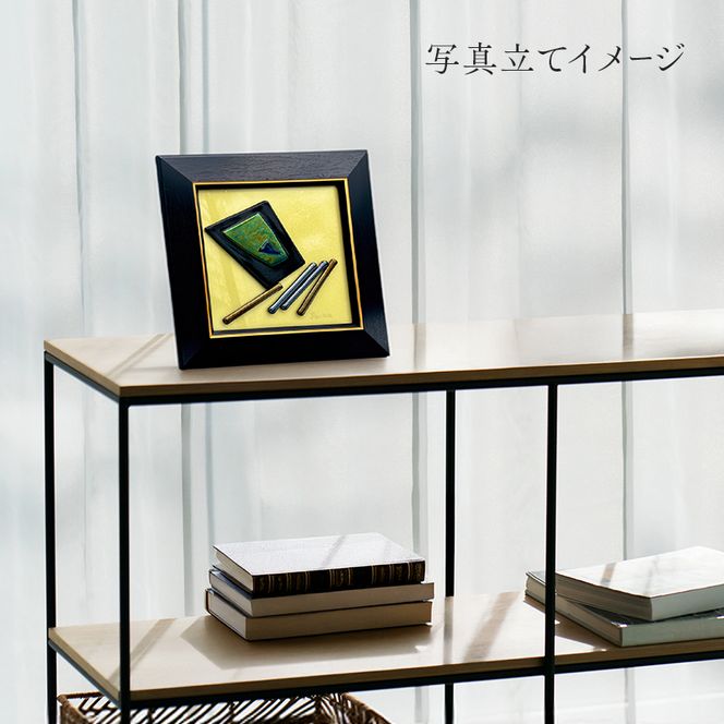 【壁飾り】インテリア　和モダン　ガラスアート　和今風B