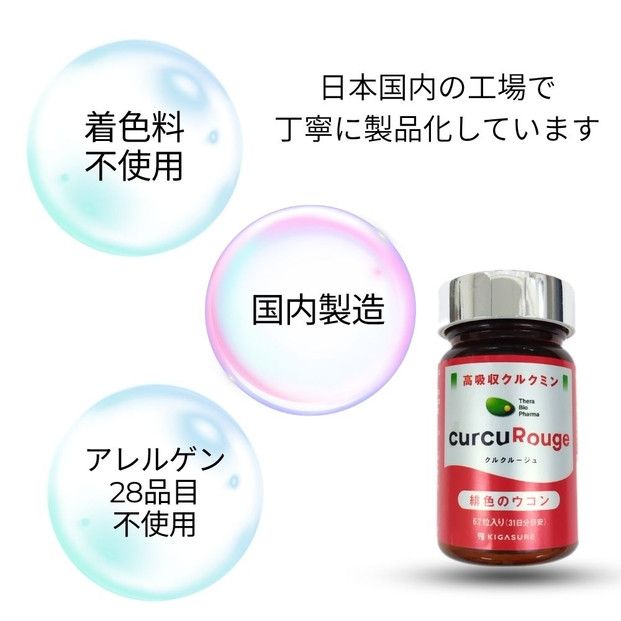 高吸収型クルクミン　クルクルージュ62粒入り3本 141305_ND03