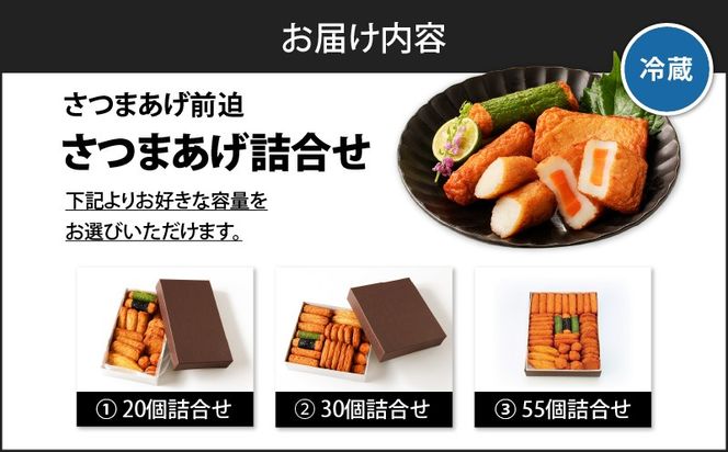 ＜選べる容量＞さつまあげ前迫 詰合せ 20個入～55個入　K305-001