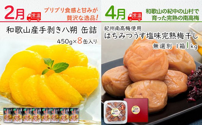 【定期便 偶数月発送 全6回お届け】 和歌山のこだわり 季節の定期便［TM216］ 303446_XH92269