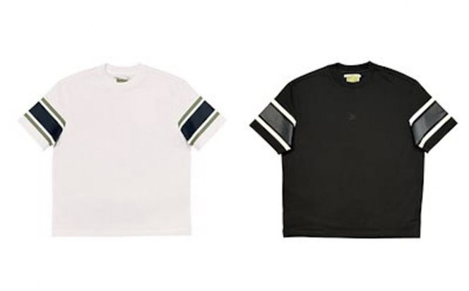 【Mサイズ】サスティナブルTシャツ（ボーダー）ブラック 016641_BR012VC01