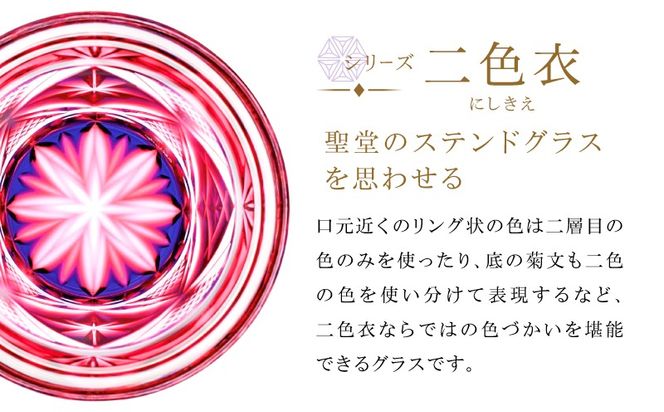 ＜選べる＞島津薩摩切子 二色冷酒杯 C-253　K010-061_SKU