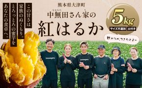 熊本県大津町産 中無田農園の紅はるか 約5kg (大中小サイズ不揃い) 熊本県大津町 《12月上旬-1月中旬頃出荷予定》 さつまいも 芋 スイートポテト 干し芋にも 名産地 特産品 秋 旬---fn_nkmtben_ae121_8000_5kg--