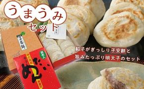 うまうみセット ／ 子安餅 辛子明太子 和菓子 もち 焼餅 お茶菓子 福岡県 特産　CZ002