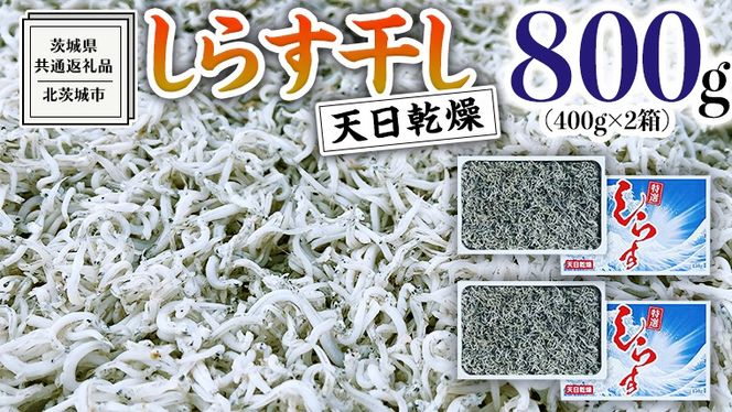 しらす干し 天日乾燥 800g(400g×2)（共通返礼品：茨城県北茨城市） 国産 新鮮 厳選 ビール おつまみ ご飯のお供 サラダ 魚介 子ども 健康 カルシウム [CZ001us]