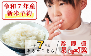 《令和7年産新米予約・10月ごろよりお届け開始》【12回定期便】白米 5kg 令和7年産 あきたこまち 岡山 あわくら源流米 K-bf-DECA