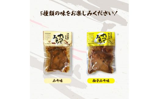カツオ角煮 食べてみそ（140g×5種）〈みそ味・柚子みそ味・唐からしみそ味・ニンニクみそ味・生姜みそ味〉かつお 鰹 おかず おつまみ 味噌 ゆず ご飯のお供 にんにく【有限会社　浜吉ヤ】 [BQBK013]