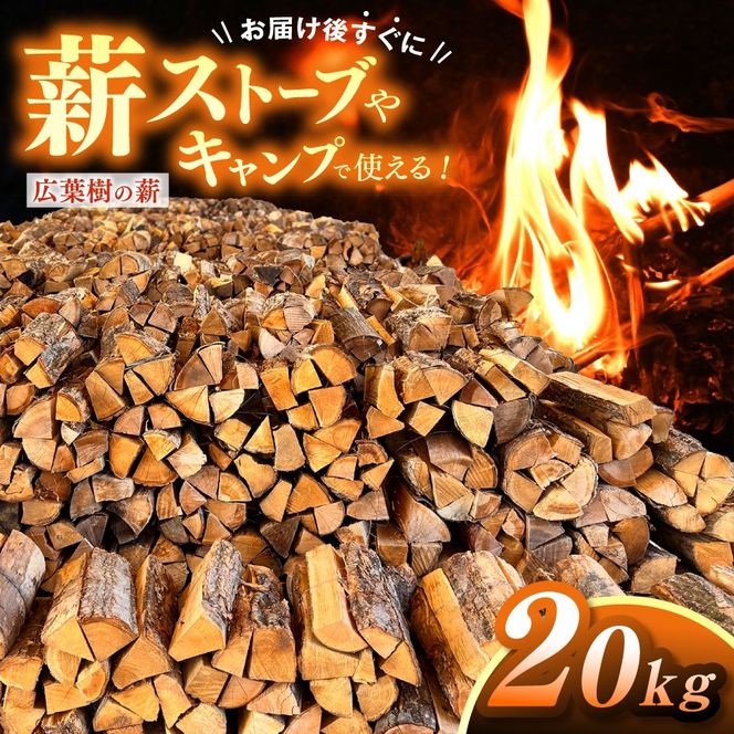 薪 信州産 広葉樹の薪 薪1箱 約20キロ  薪長さ：35cm｜伊那 薪 キャンプ 伊那産 広葉樹 暖かい アウトドア おすすめ ふるさと納税【010-e4】