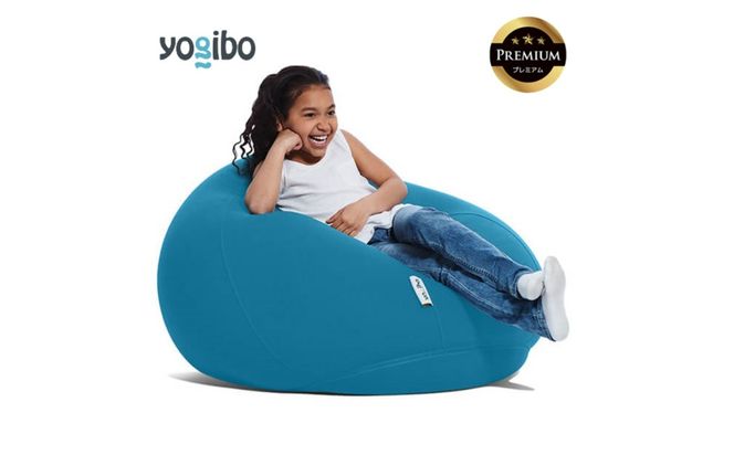 Yogibo Drop Premium（ヨギボー ドロップ プレミアム）＜アクアブルー＞【ビーズクッション ビーズ 座椅子 椅子 クッション ビーズソファー ビーズソファ 新生活 プレゼント インテリア 家具 ベッド ゲーム】-[G763-22]