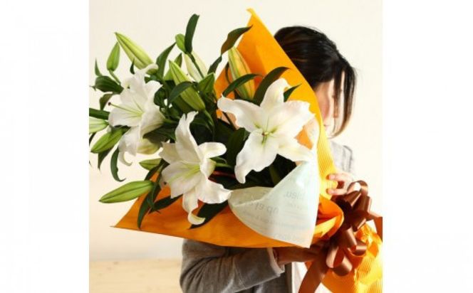 豪華なカサブランカの花束| 花 花束 記念 サプライズ ギフト プレゼント 神奈川県 小田原市  142069_BN002