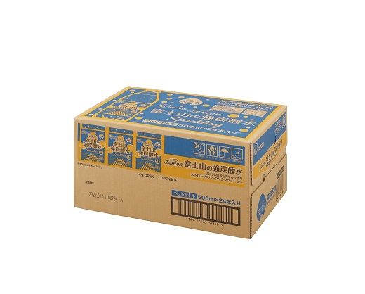 8L1【定期便１２か月コース】富士山の強炭酸水レモン500ml×24本入×１２回