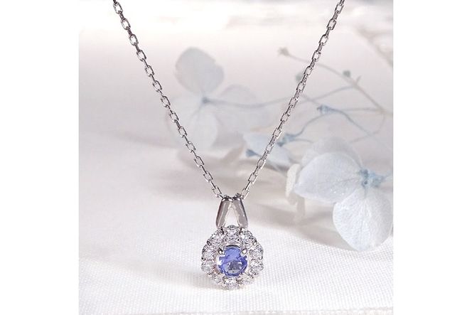 ネックレス プラチナ PT900 タンザナイト 取り巻き ダイヤモンド 0.2ct フラワー ペンダント 【f218-ta-pt】 [オーダーメイドジュエリーメイ 山梨県 韮崎市 20745461] アクセサリー アクセ レディースアクセサリー レディース ダイヤ ジュエリー ブルー 青 宝石 かわいい