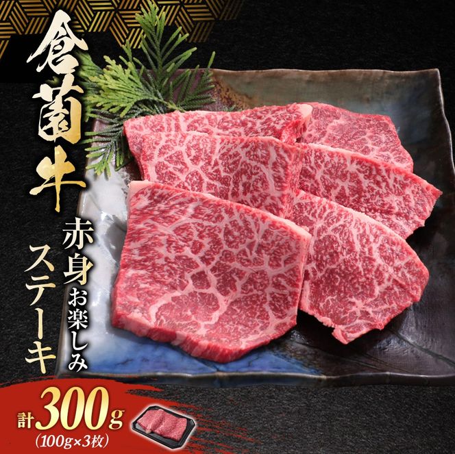 【肉ガチャ】倉薗牧場 赤身お楽しみステーキ 300g (倉薗牛 赤身肉 赤身ステーキ ステーキ ランプ イチボ トモサンカク 希少部位 牛肉)