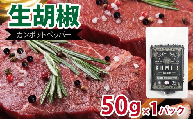 005A744 生胡椒 塩漬け 50g×1P【コショウ こしょう カンポットペッパー スパイス カンボジア】