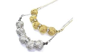 組紐ネックレスミニ小田巻5個銀 hrkz0022-2