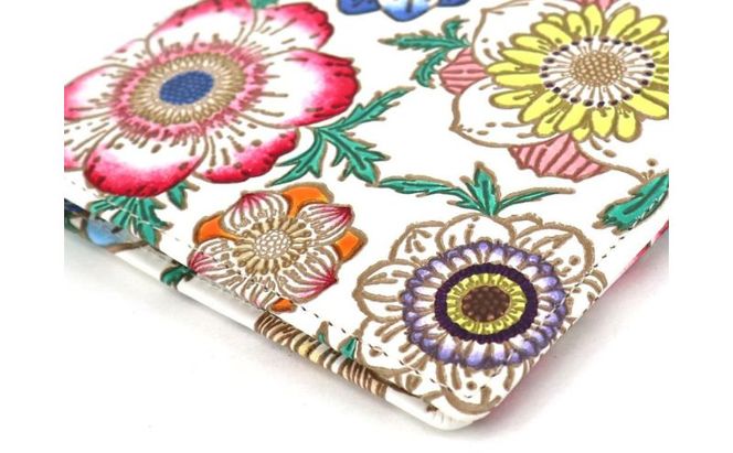 【文庫屋大関】パーソナルホルダー　アネモネ【皮革工芸品】 民芸品 雑貨 日用品 文房具 革小物 革製品 ファイル ケース 