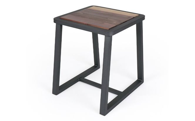 squaRスクエアール　スツール～角～ガンメタリック [No.547]