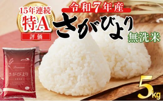令和7年産 さがびより 5kg 無洗米 （2026年4月以降順次発送）