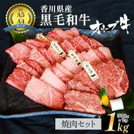 「期間限定」香川県産黒毛和牛オリーブ牛「焼肉1kg(500g×2p)」牛肉 肉 お肉 和牛 香川 香川県 東かがわ市