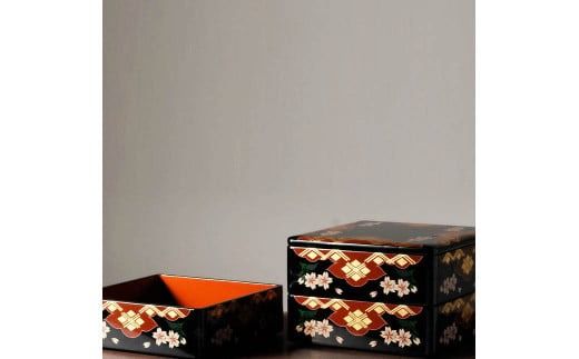 秀衡塗　秀衡さくら重(3段・7寸) / 漆器 食器 重箱 お重 漆塗 うるしぬり 手塗り 木製 伝統工芸品 和 お正月 おせち 高級 結婚 新築祝い お祝い 贈答 贈り物 プレゼント ギフト 香典返し お返し おもてなし【ocy925-ojyu-sak-3B】