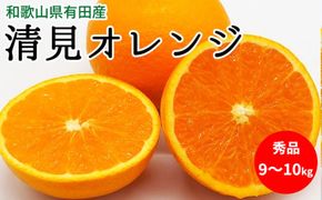 U6303_【2027年先行予約】清見オレンジ 秀品 約9～10kg 和歌山県有田産