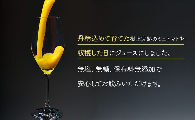 北海道 仁木町産 高糖度 ミニトマトジュース 1L×6本 [エコスイートレモン(新品種)] 無塩・無糖・保存料無添加 栽培期間中農薬・化学肥料・除草剤不使用【2025年産】 [Farm Watanabe]