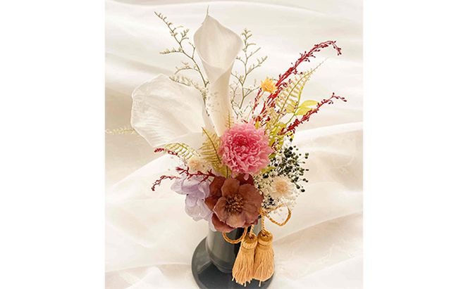 プリザーブドフラワー 仏花 白いカラー 2個 セット 花 フラワー 