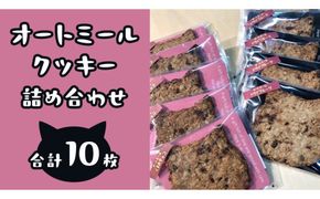 オートミールクッキー 2種 10枚 詰め合わせ 詰め合わせ クッキー くるみ ドライフルーツ スイーツ 猫 ねこ ネコ お菓子 おやつ お取り寄せ お土産 プチギフト 贈り物 お祝い ギフト 国産 茨城 [ET001us]