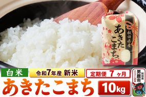 《定期便7ヶ月》令和7年産 新米 【白米】秋田県産 あきたこまち 10kg（5kg×2袋）|23_kml-031007