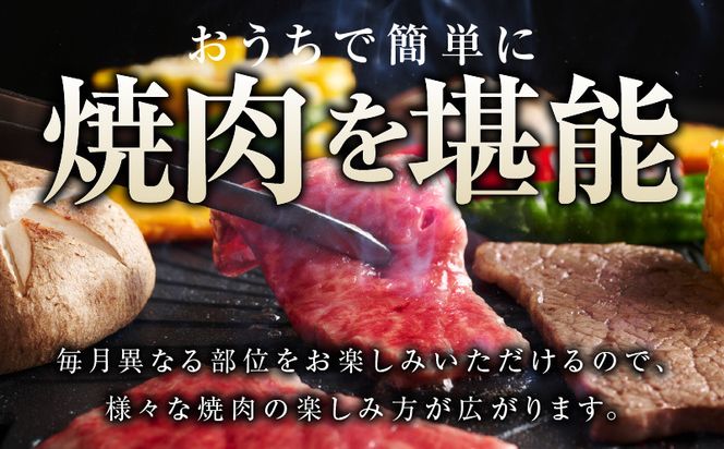 099Z242 焼肉定期便 総量6.8kg（肩ロース／牛タン／牛ハラミ）全6回 丸善味わい加工【毎月発送コース】