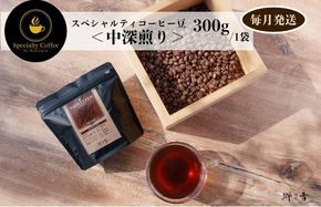 G1406 スペシャルティコーヒー焙煎豆 中深煎り 300g 定期便 全12回 12か月【毎月配送 珈琲 COFFEE コーヒー オリジナル キャンプ アウトドア】