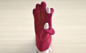 レディース手袋　カシミヤ100％（指で～る） ファッション 小物 カシミヤ手袋 