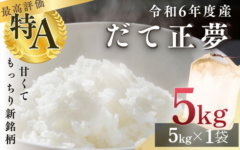 [新品種米]シブヤの 令和6年産 だて正夢 5kg / 米 お米 精米 白米 ご飯 産地直送 [shibuya002]