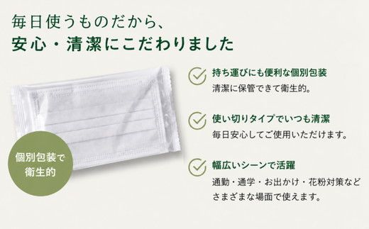 ＜50枚入り×6箱（個別包装）＞3層立体サージカルマスク 個別包装 ふつう サイズ（医療用 使い捨て 不織布 日本製 マスク 普通 マスク プリーツ 携帯 個包装 花粉症）【002318】