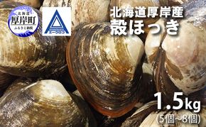 新鮮 北海道 厚岸産 殻ほっき 1.5kg (5個～8個) [ ホッキ 北寄 貝 産地直送 魚介類 バーべキュー ]