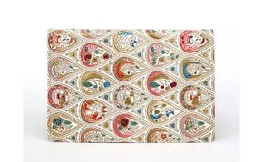 【文庫屋大関】パーソナルホルダー　花と猫＜ローズ＞【皮革工芸品】 民芸品 雑貨 日用品 ファイル 多用途 牛革 