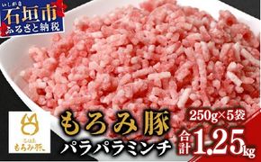 【石垣島ブランド豚】もろみ豚 豚ミンチ 250g×5袋【合計1.25kg】【もろみで育てる自慢の豚肉】簡単 便利 小分け AH-9-1