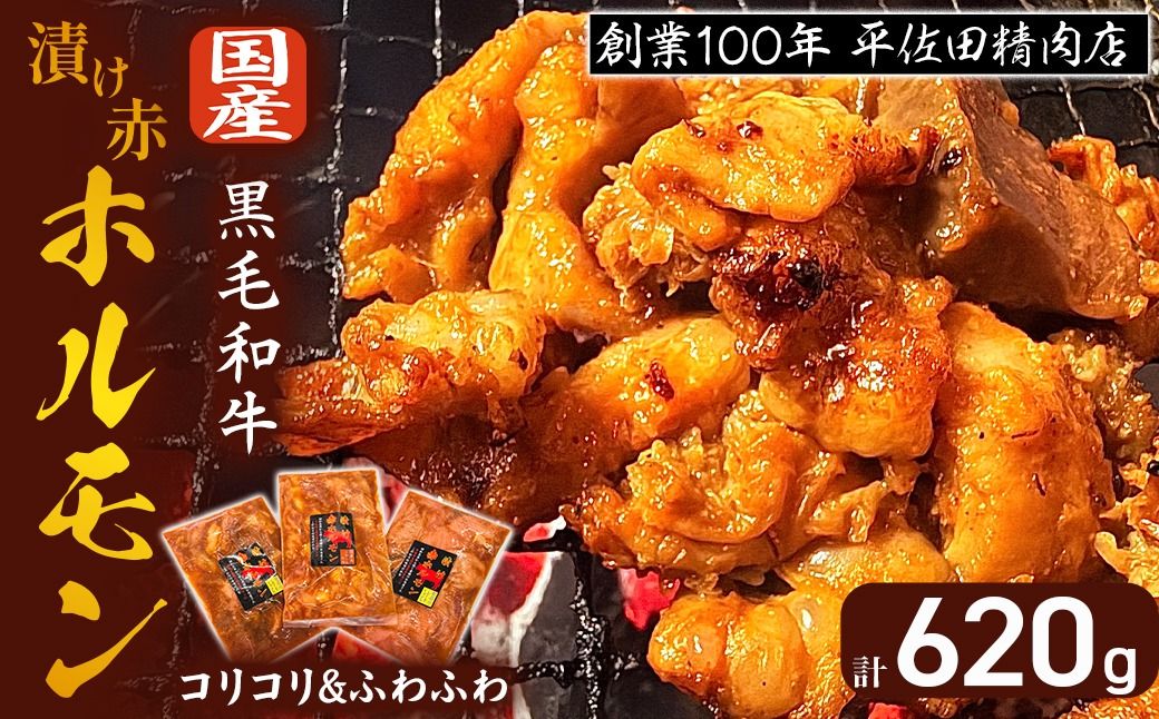 [特製味噌ダレ]漬け赤ホルモン コリコリ&ふわふわ 計620g
