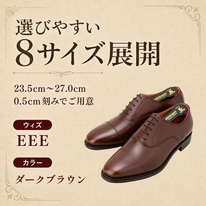 スコッチグレイン ビジネスシューズ メンズ アシュランス 3526DBR ストレートチップ 革靴 本革 日本製 EEE 送料無料 ギフト