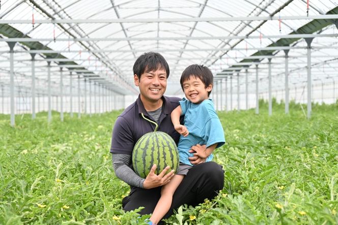 BJ634 【令和9年度出荷分】 スイカ 大玉スイカ 2L～3Lサイズ（7～10kg） [ フルーツ 果物 大玉 大きい 2L 3L まるき農園 長崎県 島原市 ]
