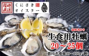 牡蠣 生食用 殻付き くにさきオイスター 20～25個（殻付き重量40～100g/個）　カキ oyster 生牡蠣_2113R-1