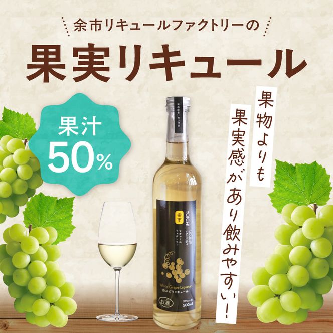 白ぶどうリキュール（ポートランド） 500ml ソーダ割り ロック 甘口 果実のご褒美 北海道余市産ぶどう使用_Y118-0004