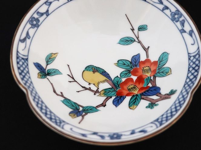 九谷焼　 4.5号小鉢揃　花鳥絵変り　a01 食器 キッチン雑貨 キッチンアイテム 雑貨 小物 お皿 小皿 食卓 テーブルコーディネート 
