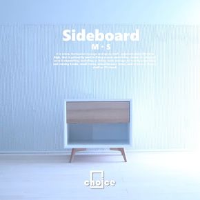 木製 サイドボード キャビネット ナイトテーブル (天然木 タモ) ホワイト BOX：M/LEG：S/1段