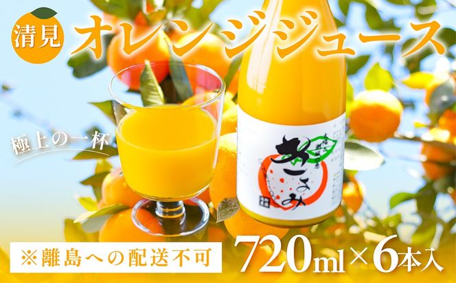 【先行予約】清見オレンジジュース720ml×6本入 ※離島への配送不可（2027年4月中旬より順次発送） IKTAC020