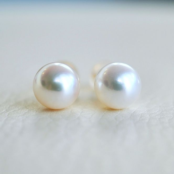 K18(18金) イエローゴールド アコヤパール 7.0mm ピアス 真珠 和珠 保証書付 SMK-AP5.0 SWAD100-ap7