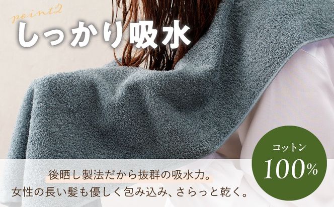 099H3813 コンパクトバスタオル 6枚 シックグレー【速乾 中厚 ロングヘアにも最適 泉州タオル 国内製造 国産 吸水 普段使い シンプル 日用品 家族 ファミリー】