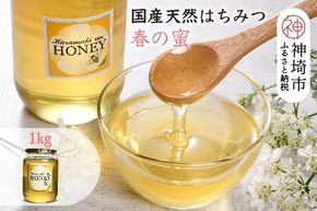 【数量限定】2025年産 国産天然蜂蜜（春の蜜）1kg【蜂蜜 パンケーキ ヨーグルト 甘み フルーティ とろとろ】(H049115)