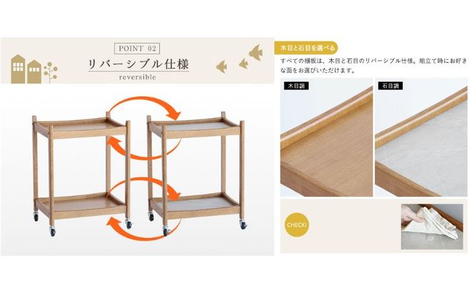 マルチワゴン Herit. Multi Wagon 2段 インテリア 家具 おしゃれ 日用品 市場家具